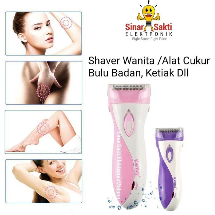 PREMIUM Lady Shaver Alat Cukur Bulu Kemaluan Badan Ketiak Wanita Pria Kemei