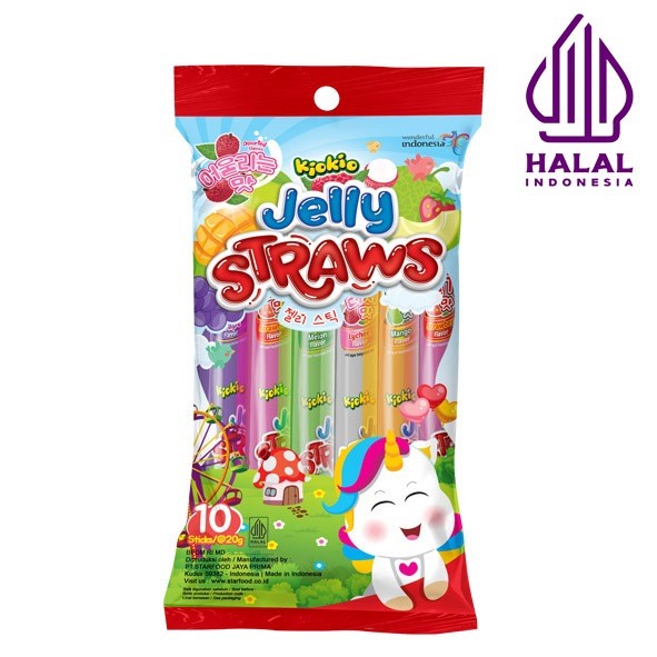 

Jelly Kiokio Straws Sedotan HALAL 10 pcs 200gr PACK