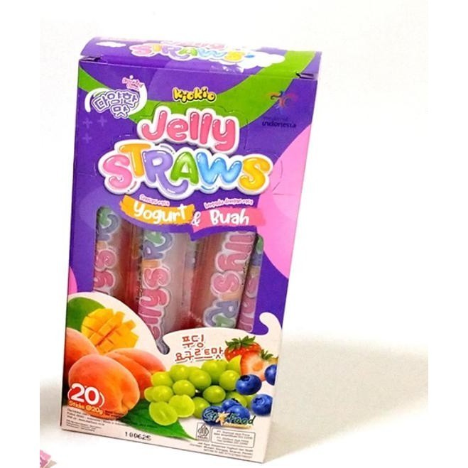 

KioKio Jelly Straws Sedotan Yogurt HALAL 20pcs 400gr BOX