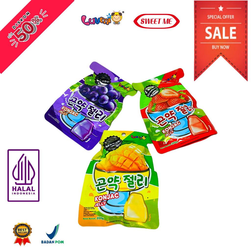 

[ LUVMI ] JELLY SEGITIGA ANEKA RASA JELI AGAR ANEKA RASA MANGGA JERUK NANAS ANGGUR BLUBERI STROBERI