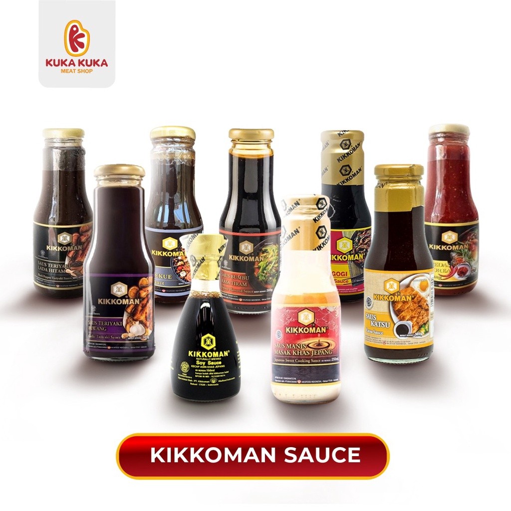 

Saus Kikkoman All Variant Bestseller 300gr BBQ, Garlic Teriyaki, Bulgogi, Gochujang, SoySauce,