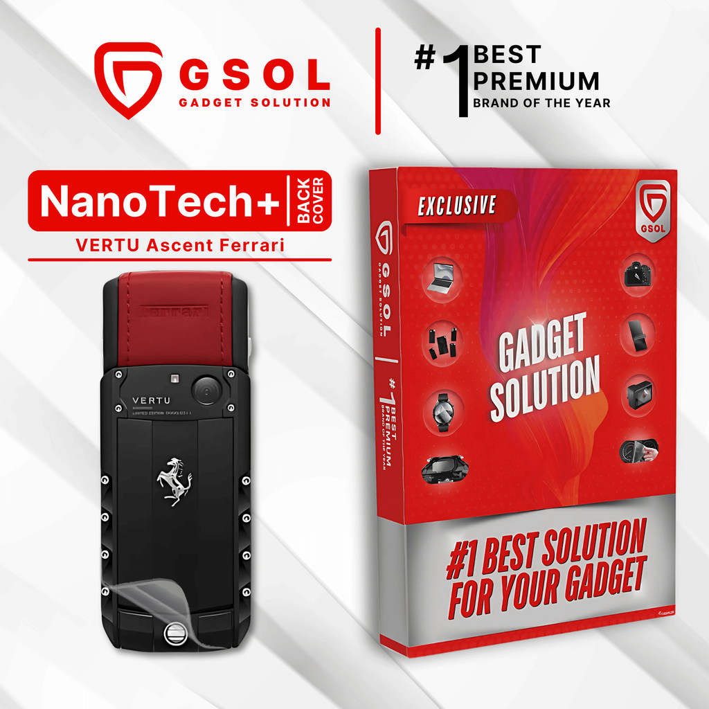 GSOL EPU BIO GENESIS Hydrogel for Vertu Ascent Ferrari / Back Cover Guard (Nanotech+ 100% Recycle) P