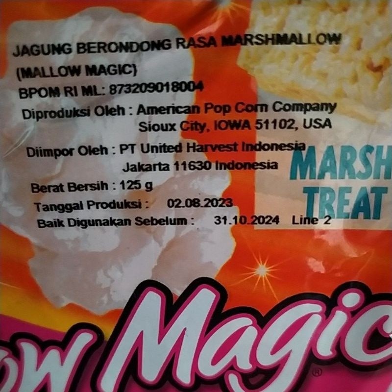 

Jolly Time Popcorn Mallow Magic Product Of USA
