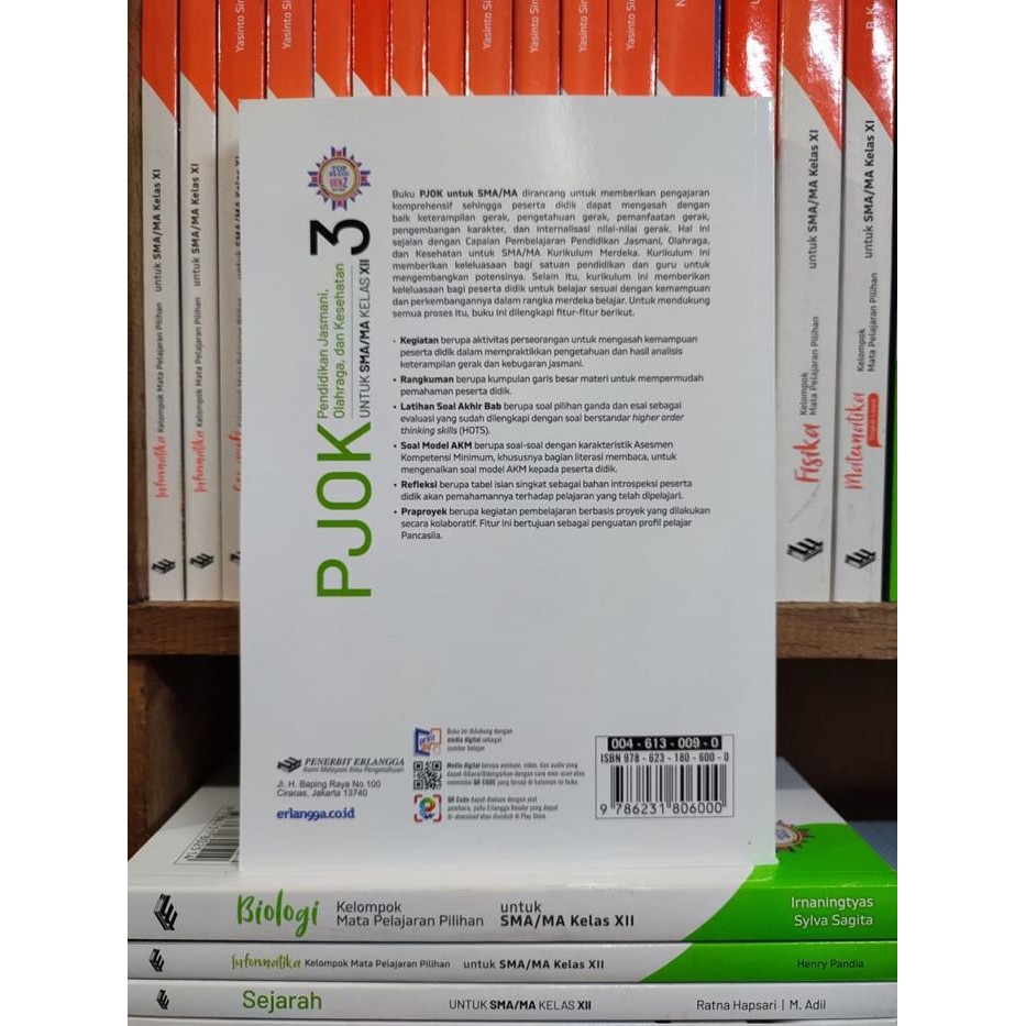 

TERBARU!!! BUKU PJOK KELAS 3/12 SMA KURIKULUM MERDEKA ERLANGGA READY