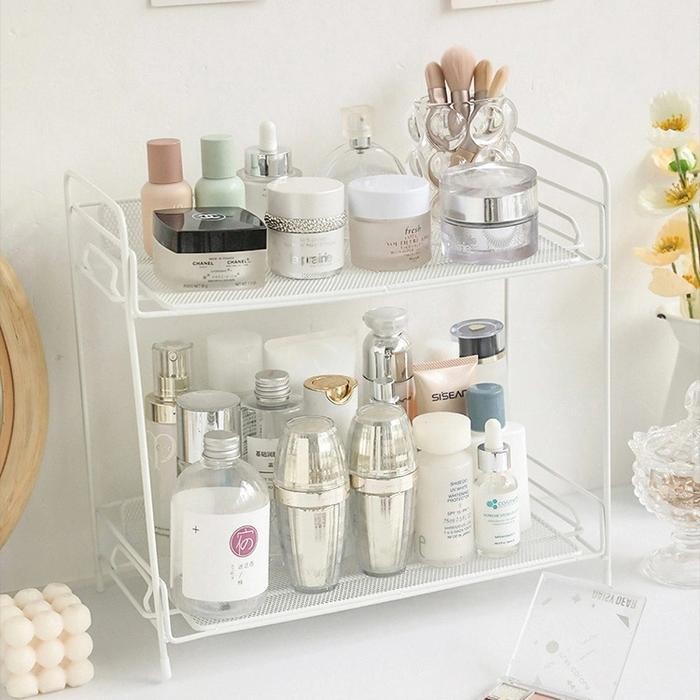 Rak besi 2 susun serbaguna keranjang 2 susun