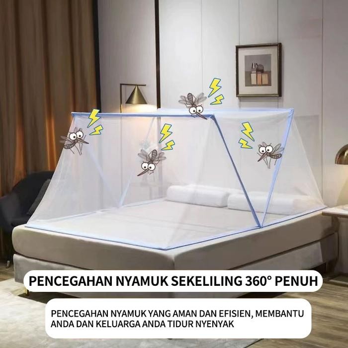 HOT PROMO TEMPAT TIDUR ANTI NYAMUK DEWASA KELAMBU LIPAT POBLE TEMPAT TIDUR KELAMBU