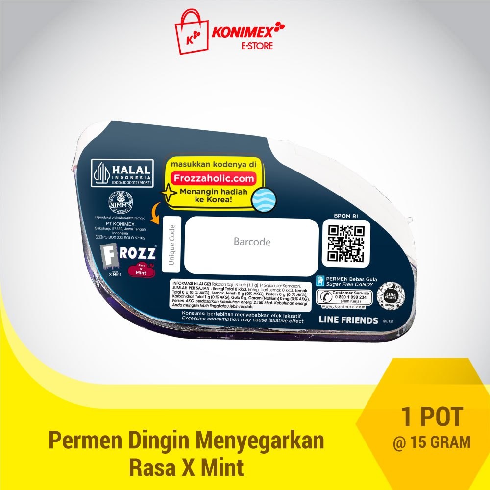 

Frozz Xmint permen bebas gula, rendah kalori & dingin menyegarkan