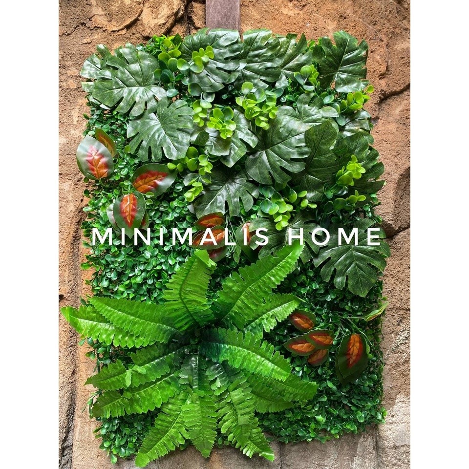 Rumput Dinding Sintetis Daun Hias Sintesis Dekorasi Dinding Artificial Rumput Plastik