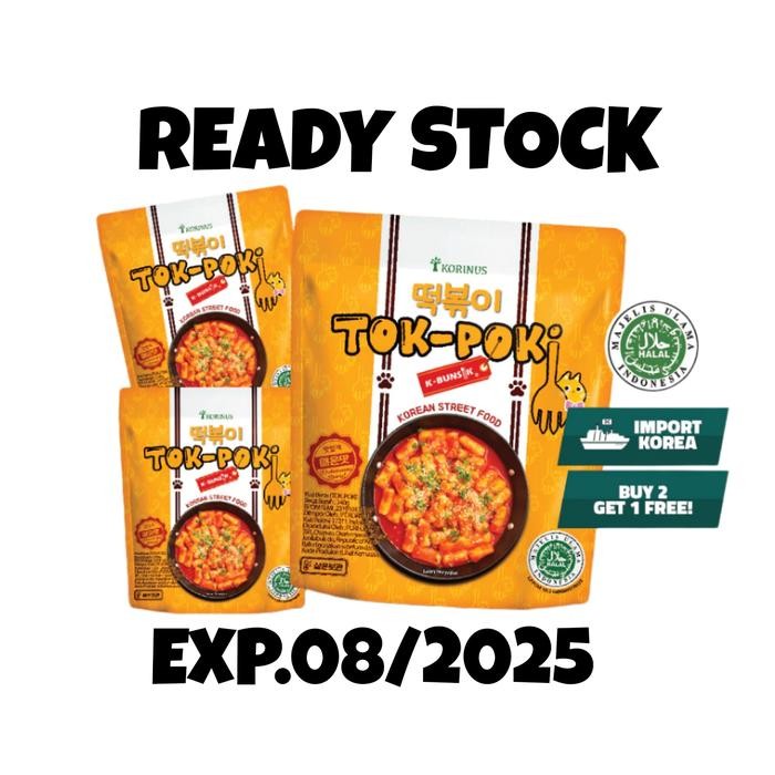 

Sale Terbatas Buy 2 Get 1 Frer Korinus K- Bunsik Tokpoki / Tok-Poki Pedas Instan Halal Mui Aman