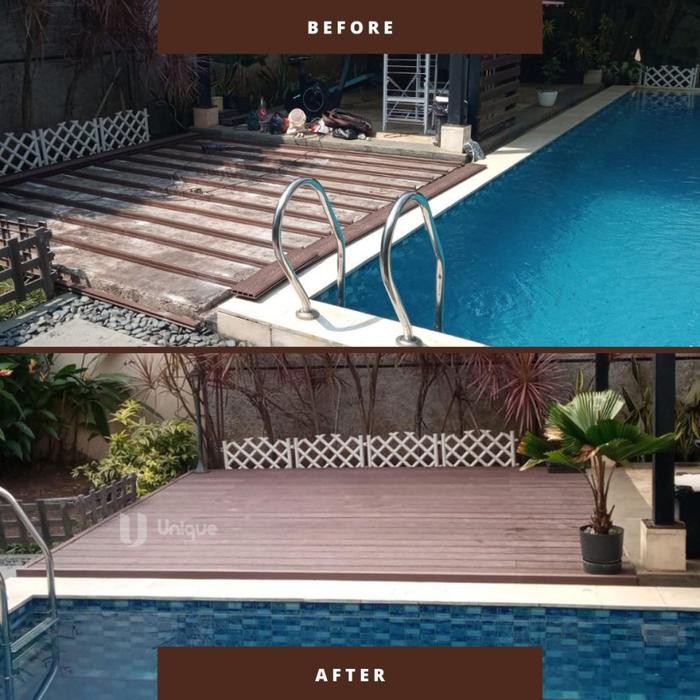 Terbaru Wpc Decking Outdoor / Decking Board Lantai Kayu Taman & Kolam Renang