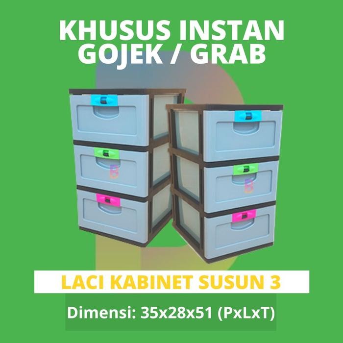 Laci Kabinet Susun 3 / Laci Rak Susun 3 / Laci Plastik