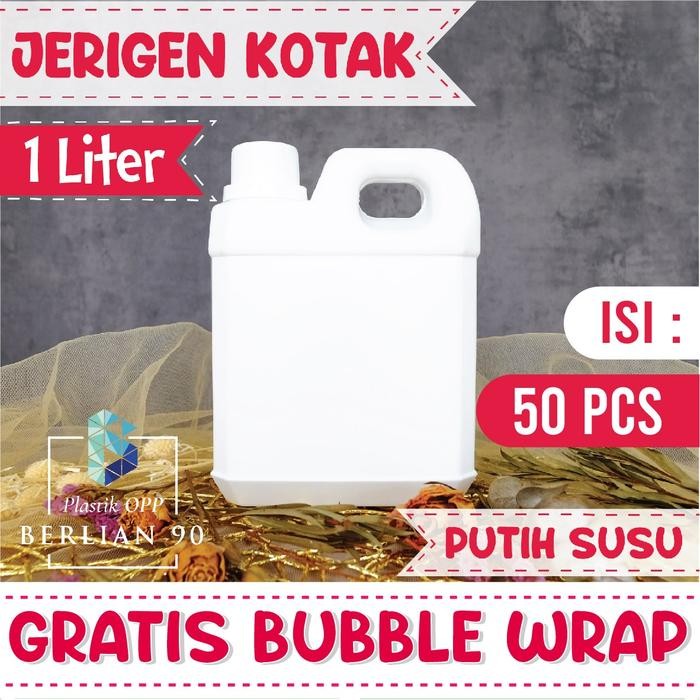 Jerigen 1 Liter / Botol Plastik 1 Lt / Jerigen Kotak 1000 Ml