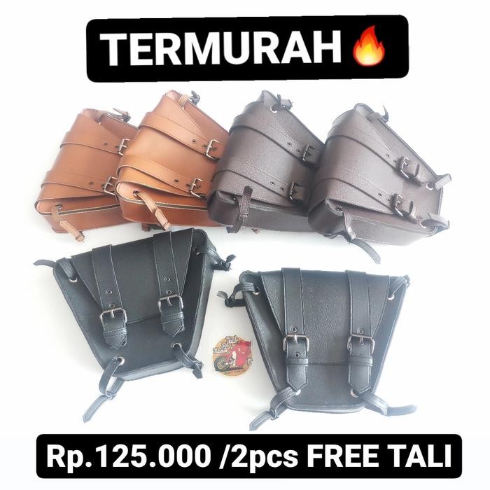 ASLI Tas motor classic / side bag / cover aki motor custom japstyle cb100