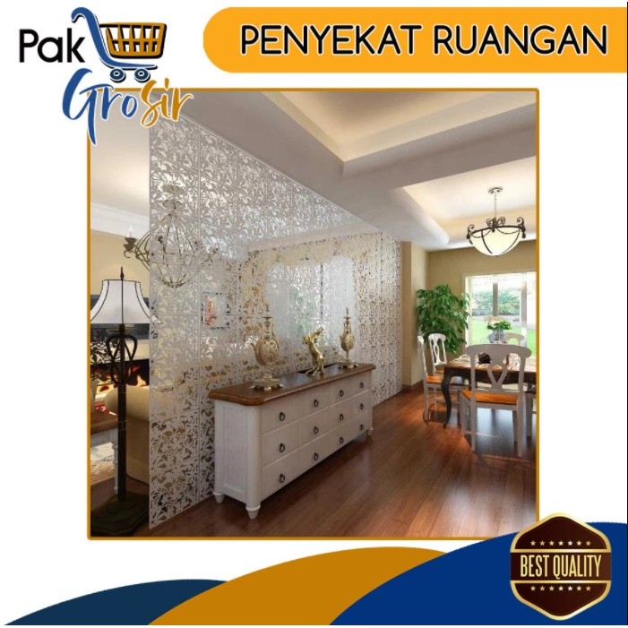 Penyekat Ruangan Vintage 3D PVC Tirai Gantung Partisi Hiasan Dinding