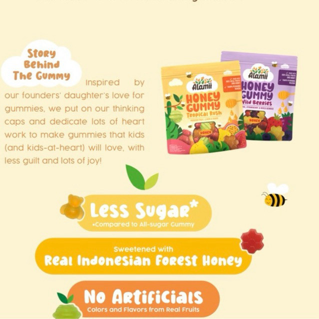 

Omahjajanan Alamii Honey Gummy Wild Berries Tropical Rush Permen Tanpa Gula Permen Madu Dan Buah