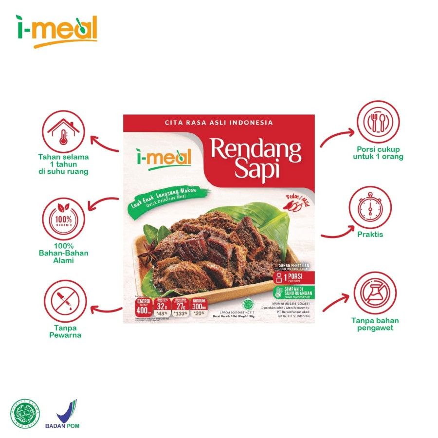 

Sega Tungtung I-Meal Rendang Sapi Siap Saji Imeal Makanan Makanan Siap Saji Makanan Bernutrisi