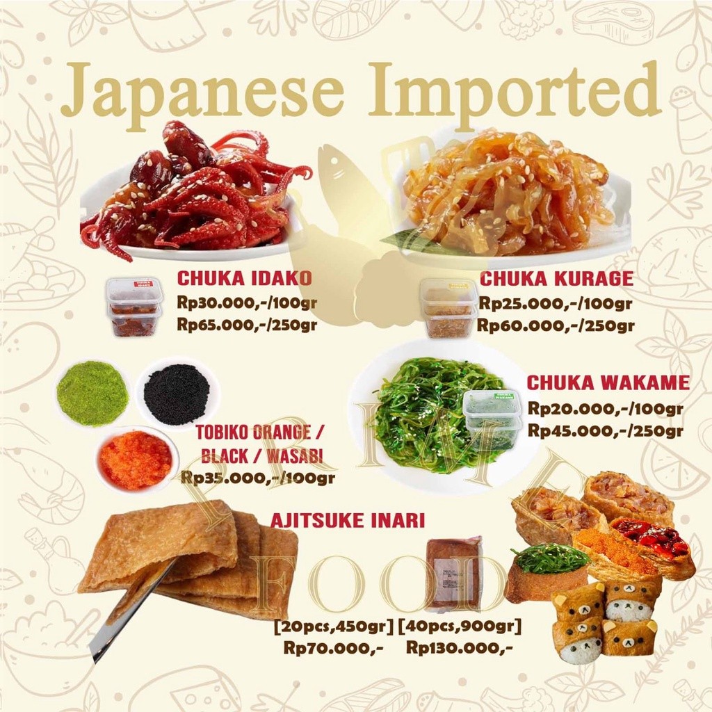 

Eumsig Chuka Wakame / Kurage / Idako / Tobiko Orange / Ajitsuke Inari Import Jepang Empuk Berbumbu