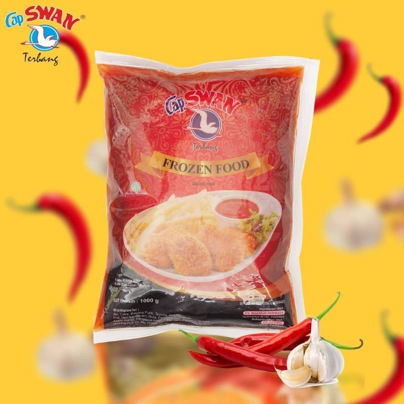 

Sega Tungtung Saos Extra Pedas Frozen Food / Saos Dimsum Cap Swan 1 Kg