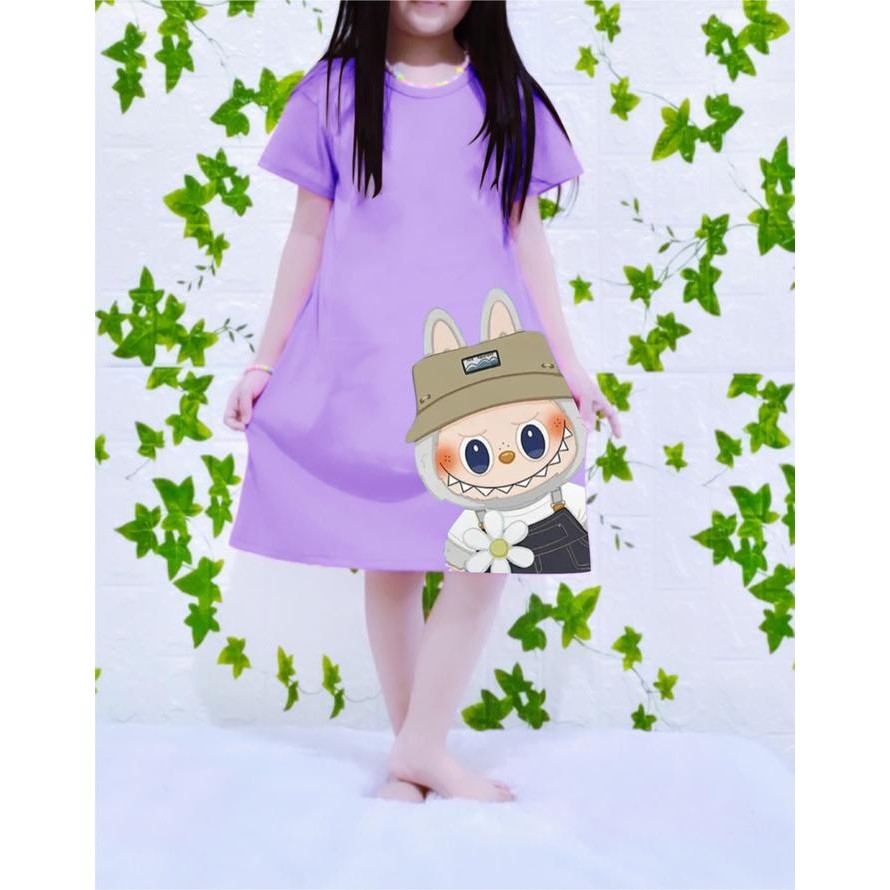 DASTER ANAK PEREMPUAN LABUBU 3-12 TAHUN FASHION ANAK PEREMPUAN