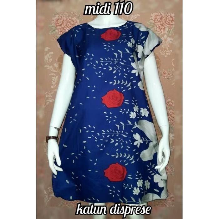 grosir daster midi solo termurah polymicro katun dispers anti nerawang anti luntur