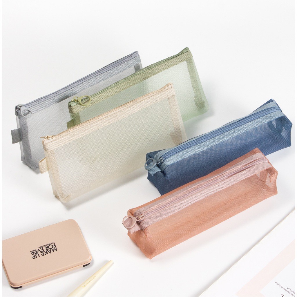 

TAS PENSIL BERSIH TRANSPARAN SEDERHANA TAS PENYIMPANAN UJIAN SISWA TAS PENSIL PORTABEL KHUSUS TAS