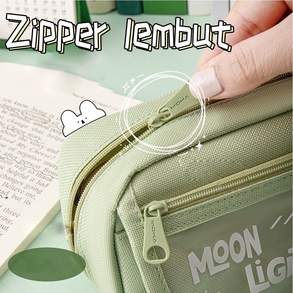 

KOTAK PENSIL AESTHETIC PENCIL CASE KAPASITAS BESAR TEMPAT PENSIL PEN POUCH LUCU STATIONERY ORGANIZER