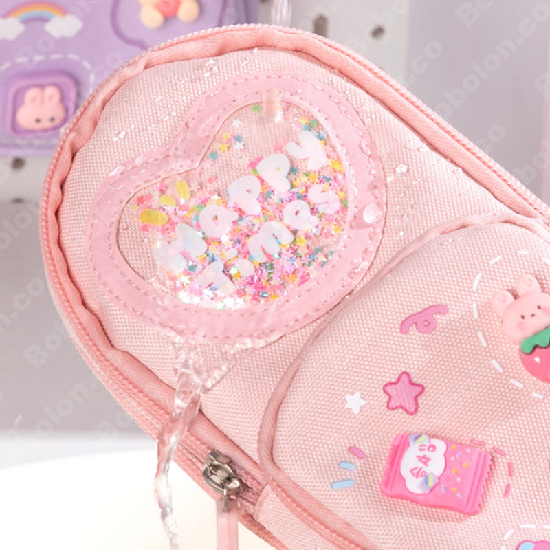 

KOTAK PENSIL ANAK SEKOLAH 6 RUANG / KAPASITAS BESAR PENCIL CASE / 3D ANAK PEREMPUAN LUCU BESAR