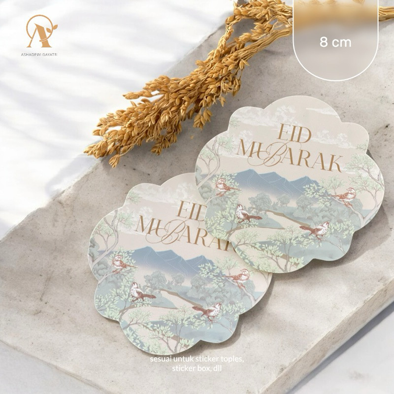 

ASHADEWI GAYATRI - 10PCS STICKER SEAL 8CM EID MUBARAK - MOSQUE OF THE WORLD