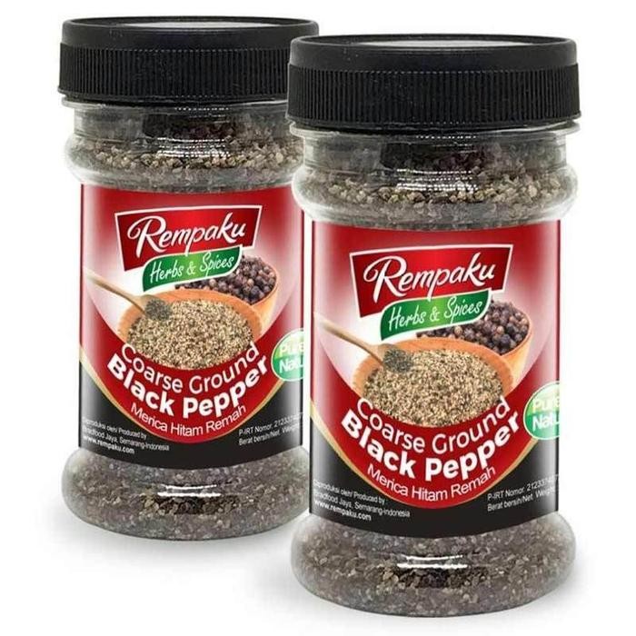 

Rempaku Coarse Blackpepper 60Gr Merica Hitam Remah Coarse Ground Black Pepper Halal