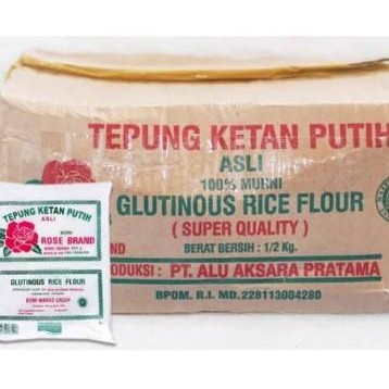 

Terlaris Tepung Ketan Putih Rosebrand 500Gr Per Dus Isi 20 Sachet Ori 100%