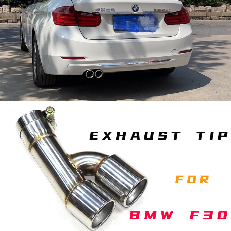 IMPORT 304 Stainless Steel Exhaust Pipe Black Car Exhaust Tip For BMW F30 F31 320i 318i 2013-2016