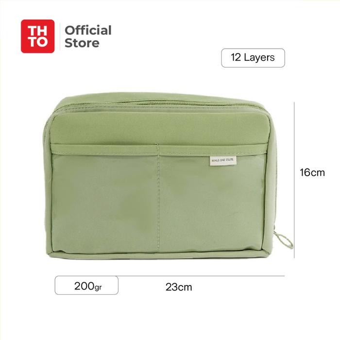 

Thto 12 Layer Tas Tempat Pensil Case Pouch Anak Sekolah Transparan Kapasitas Besar Stationery A020