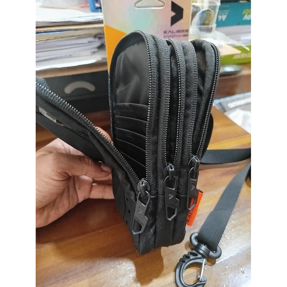 SIAPKIRIM Tas Hp Kalibre Smartphone Case 928024 / 928024 full Black Bisa selempang dan pinggang 3