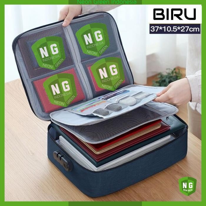 

ASLI TAS DOKUMEN ANTI DAN API Kunci 3 Angka Tas Travel Dokumen Penting READY STOCK