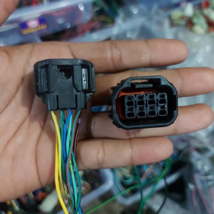 PREMIUM SOKET KABEL LAMPU DEPAN PIN 8 MOBIL HONDA JAZZ MOBILIO HRV CRV CIVIC