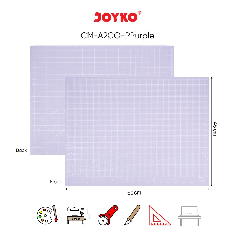 

Joyko Cutting Mat CM-A2CO Pastel Color / Cutting Matte A2 / Alas Potong