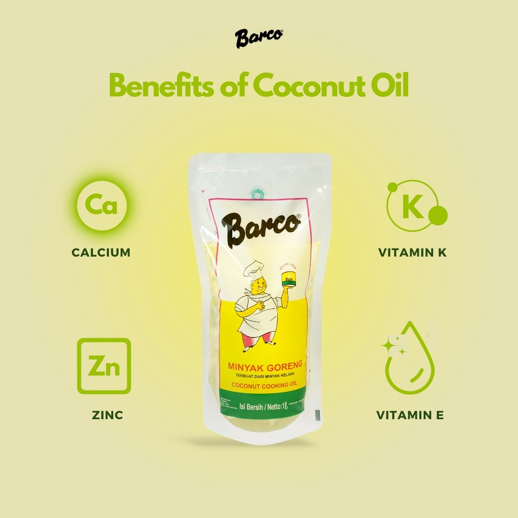 

Barco Minyak Goreng Kelapa Pouch 1 Ltr
