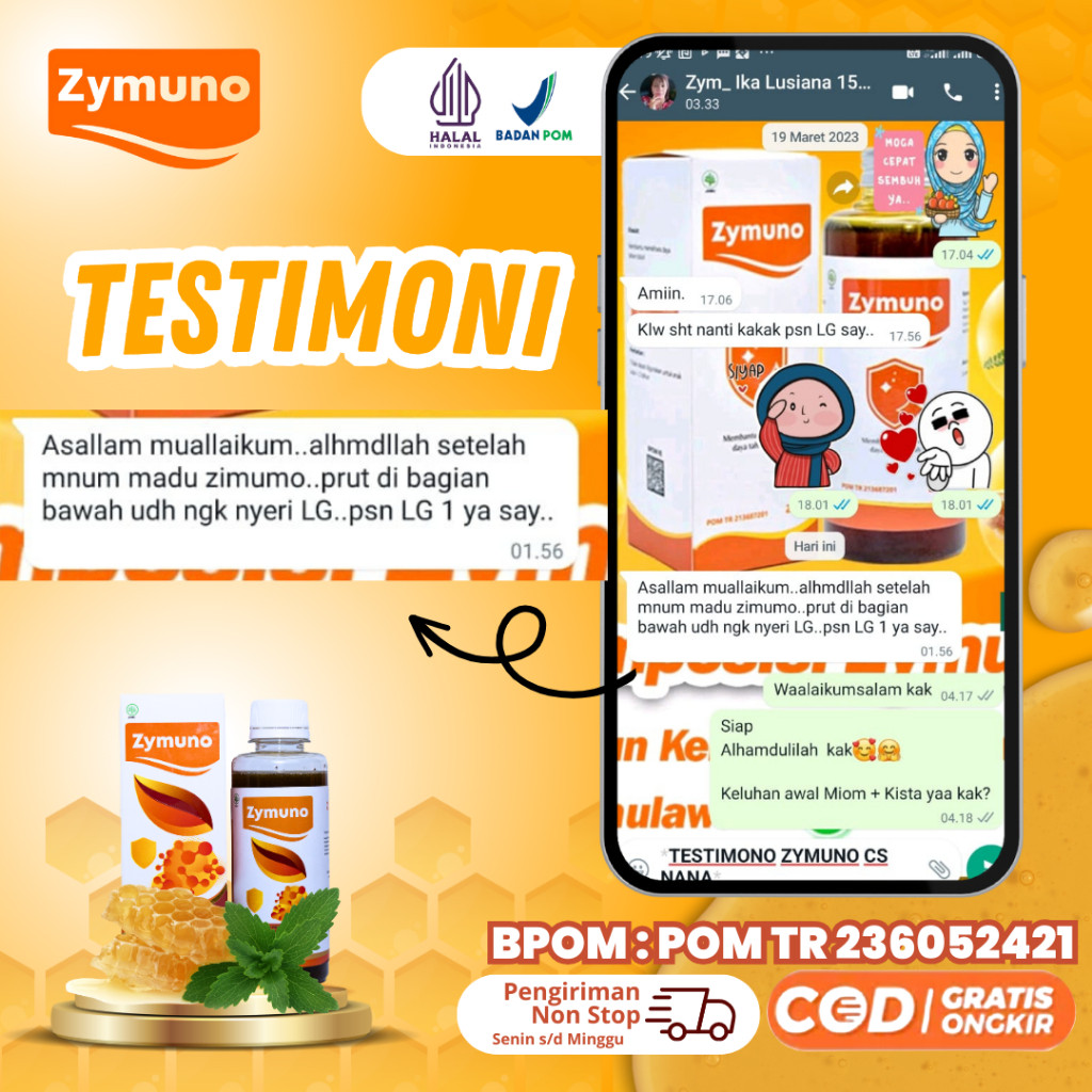 

Zymuno - Madu Herbal 100% untuk Kekebalan Tubuh Cegah Kanker Bantu Percepat Penyembuhan Penyakit
