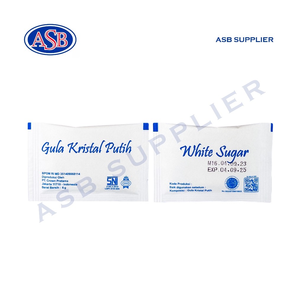 

White Sugar Sachet / Gula Putih Saset (250 Pcs)