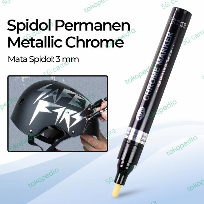 

Ready JT Aiye Spidol Permanen Marker Metallic Chrome 3 mm -Silver