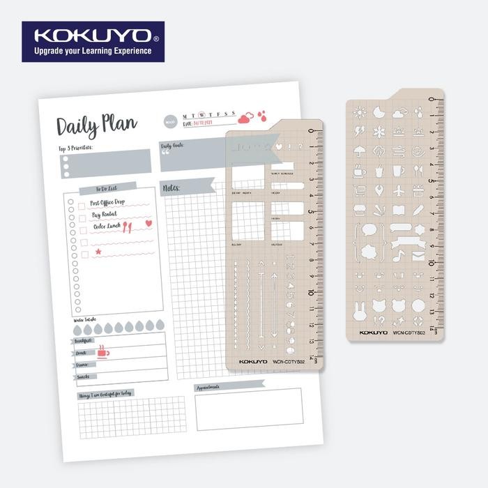 

Ready JT Kokuyo MO Techo Template Ruler Stencil - ICON WCN-CDTYS