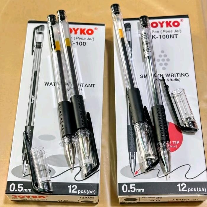 

Ready JT (1Pak Isi 12Pcs) Pulpen Gel Joyko JK-100 NT Bolpoin Pena Jel 0.5mm Dan Big Fill Joyko