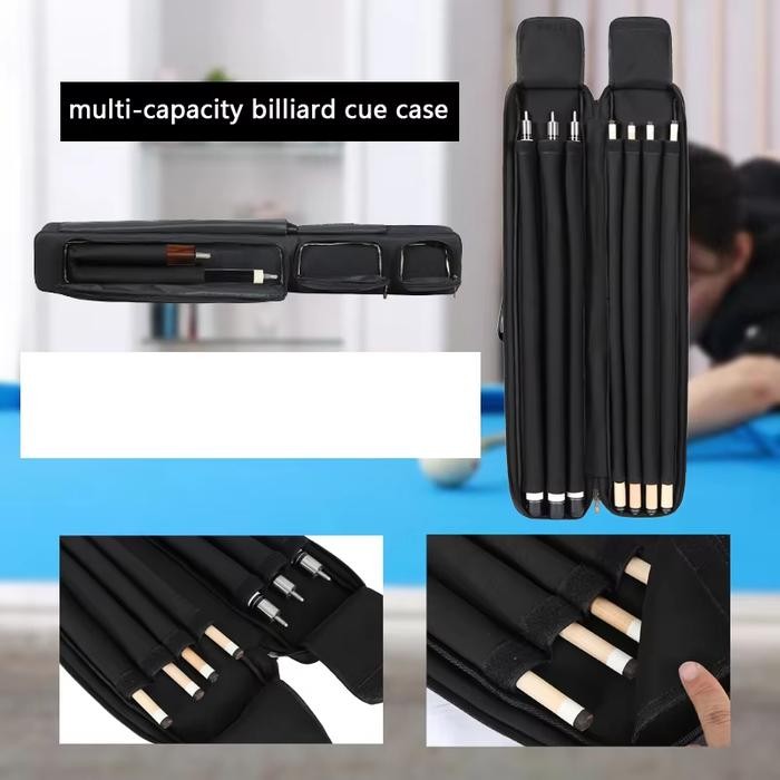 JM PRO Soft Case Billiard 3 x 4 MDR Tas Billiard Pink Abu Hitam Water Resistance