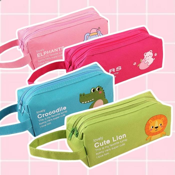 

Ready JT BISA COD S6249 Tempat Pensil Resleting Ganda / Kotak Pensil Gambar Resleting Ganda Kanvas