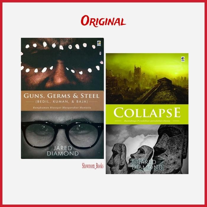 

TERBARU! Paket 2 Buku Guns , Germ , Steel Dan Collapse Jared Diamond