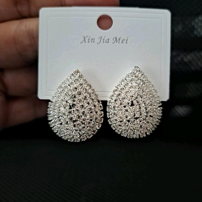 Anting Giwang Zircon Anting Stud Tusuk Pesta Pengantin Hiasan Earrings Permata Elegan Best Seller