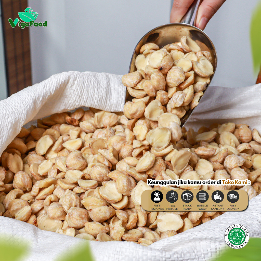 

KEMIRI PECAH / POTONG / HANCUR BESAR GRADE IMPORT BY VIGOFOOD / CANDLENUT / CANDLE NUT