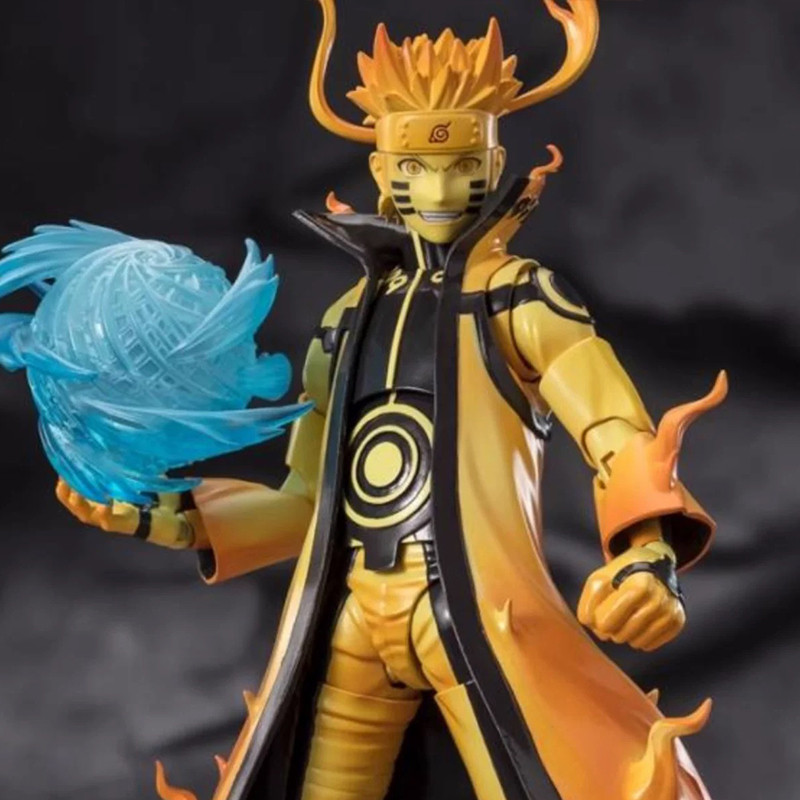Shf Uzumaki Naruto Action Figure Rikudo Sennin Naruto Kurama Link Mode Figurine Movable Model