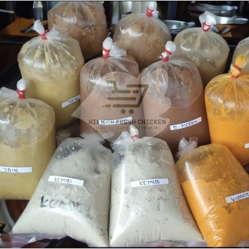

Bumbu Giling Kunyit Kemiri Lengkuas Jahe Cabe Rempah Berkualitas Premium Termurah