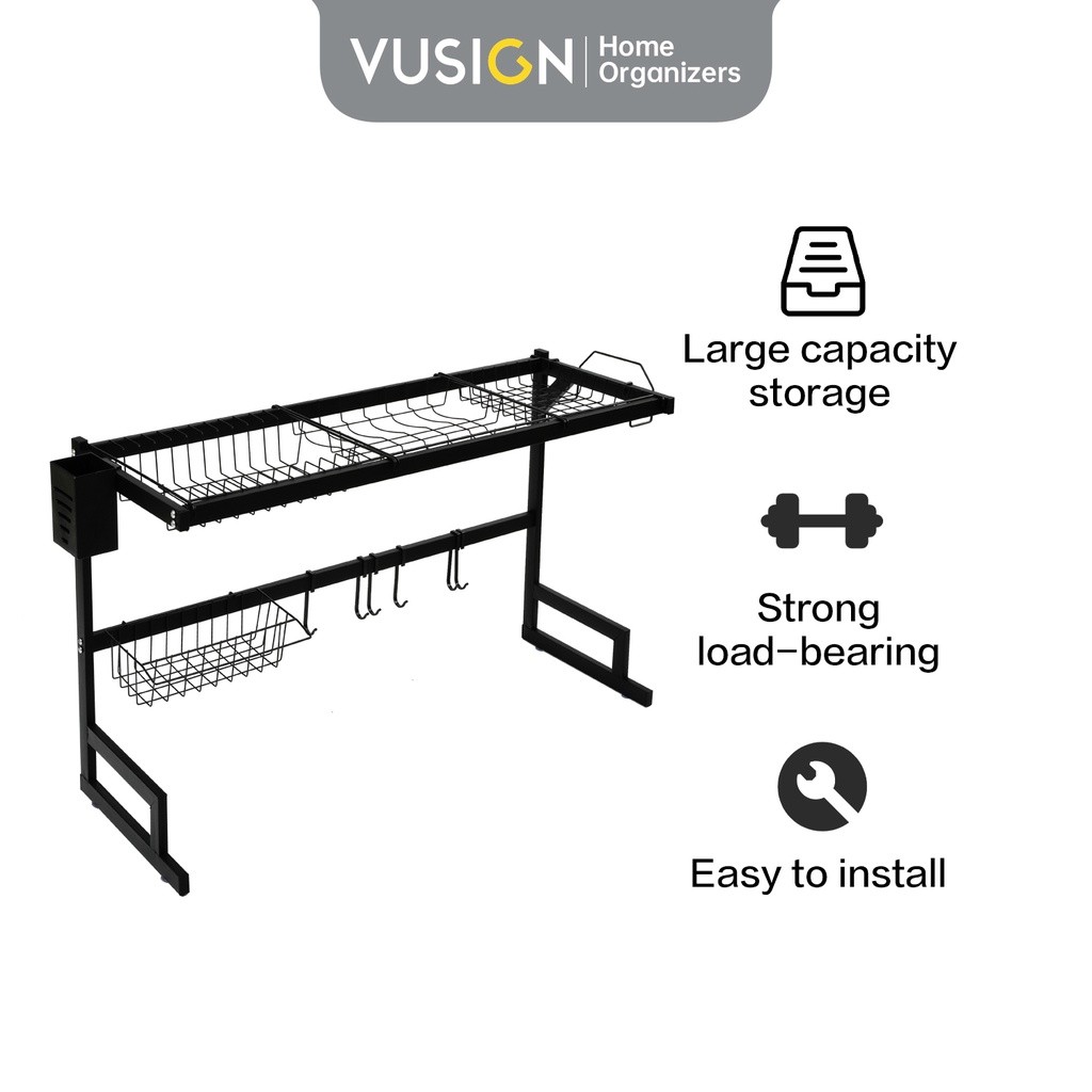 Vusign Sink Rack / Rak Piring Dapur / Rak Wastafel Stainless 85 CM Kokoh VS70X